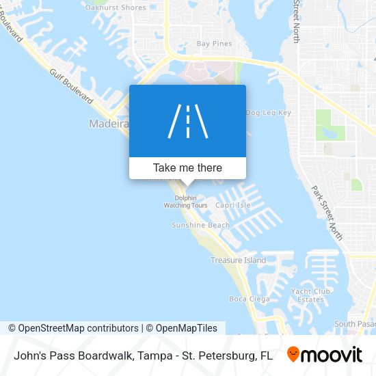 John's Pass Boardwalk map