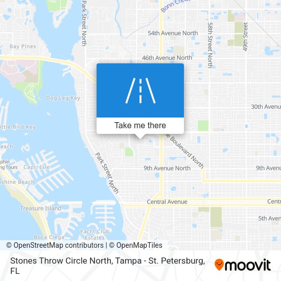Mapa de Stones Throw Circle North
