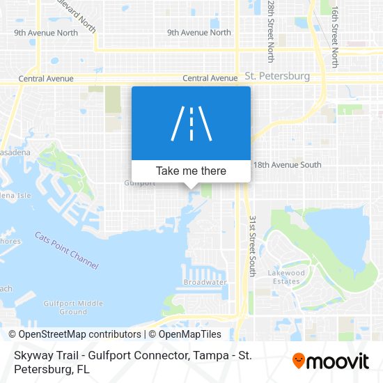 Mapa de Skyway Trail - Gulfport Connector