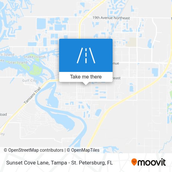 Sunset Cove Lane map