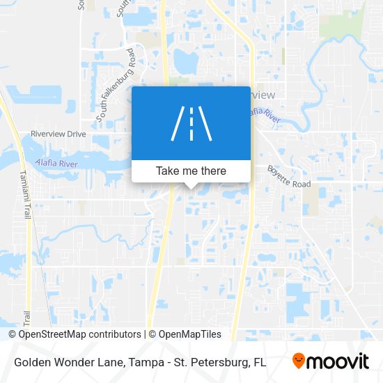 Golden Wonder Lane map