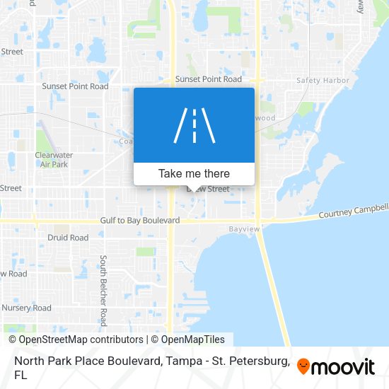 North Park Place Boulevard map