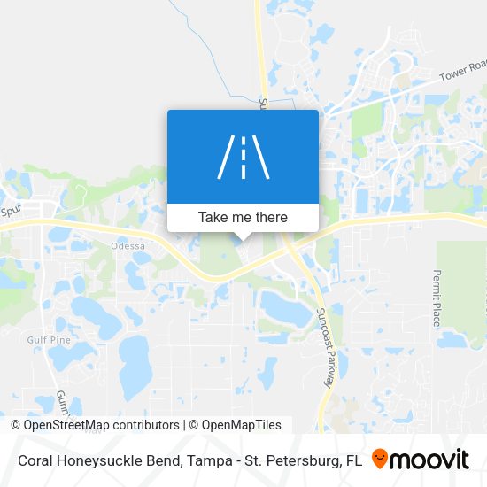 Coral Honeysuckle Bend map