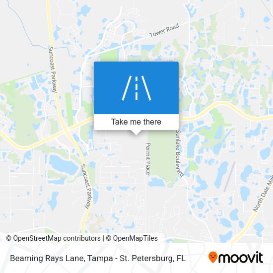 Beaming Rays Lane map