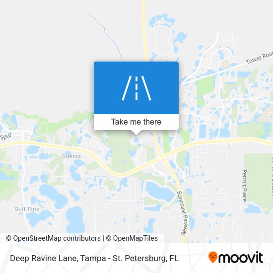 Deep Ravine Lane map