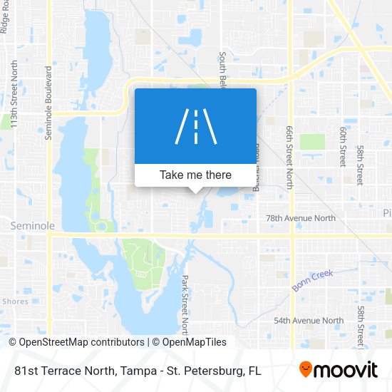 81st Terrace North map