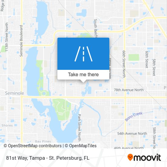 81st Way map