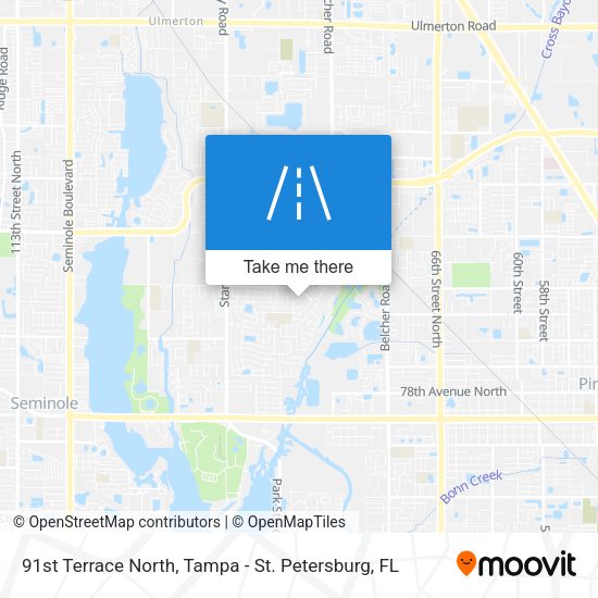 91st Terrace North map