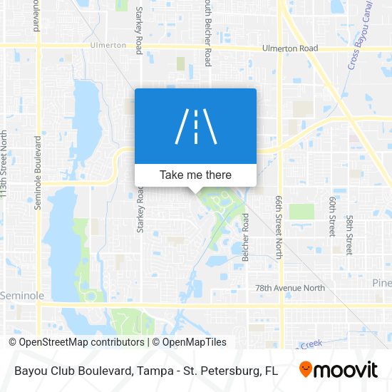 Bayou Club Boulevard map