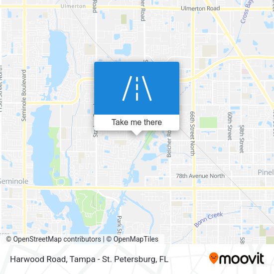 Harwood Road map