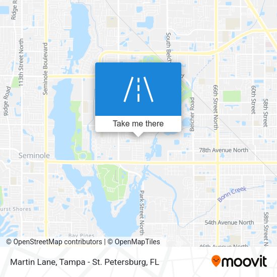 Martin Lane map