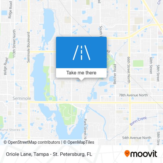 Mapa de Oriole Lane
