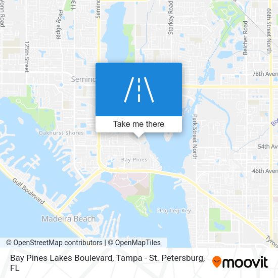 Bay Pines Lakes Boulevard map