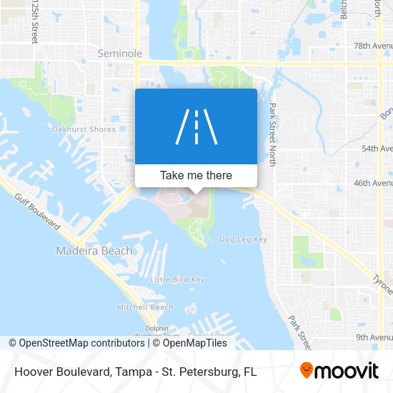 Mapa de Hoover Boulevard