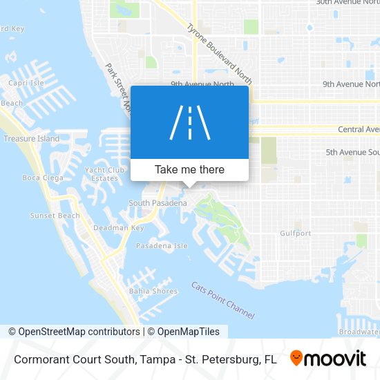 Cormorant Court South map