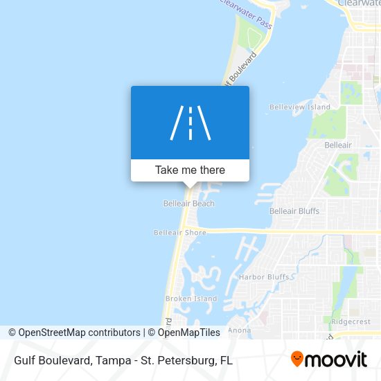 Gulf Boulevard map