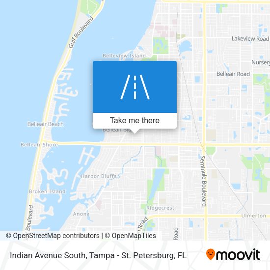 Indian Avenue South map