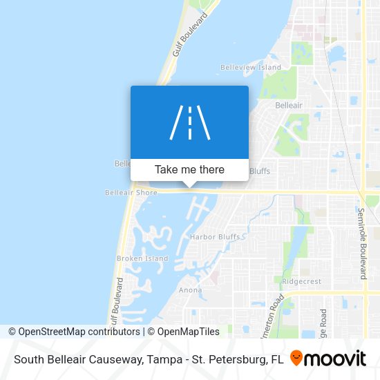 South Belleair Causeway map