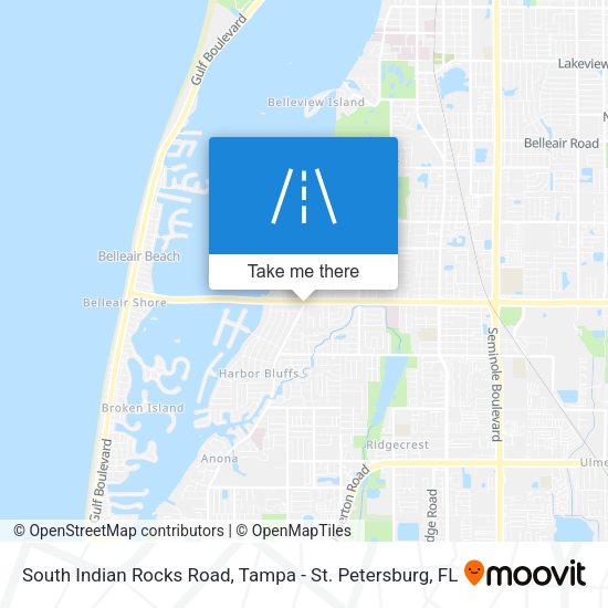 Mapa de South Indian Rocks Road