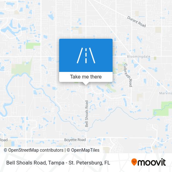 Bell Shoals Road map
