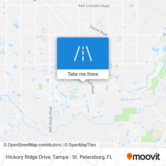 Mapa de Hickory Ridge Drive