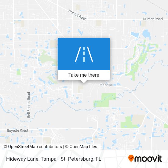 Hideway Lane map