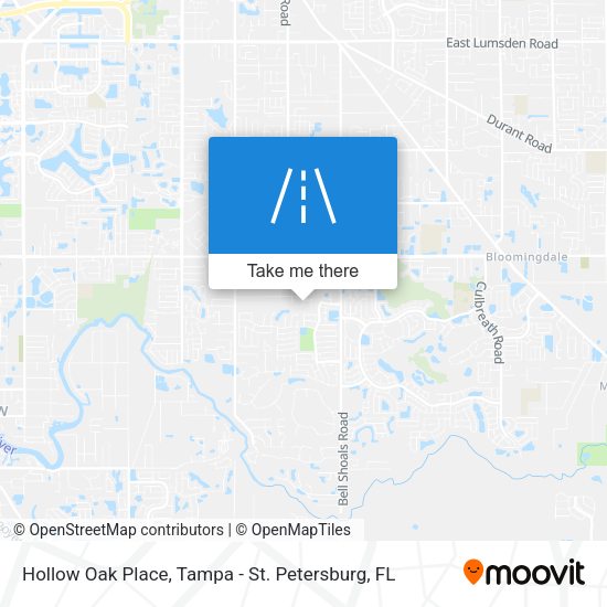 Hollow Oak Place map