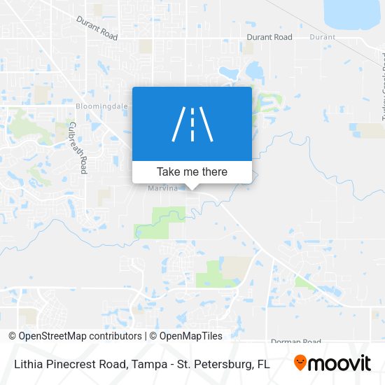 Lithia Pinecrest Road map