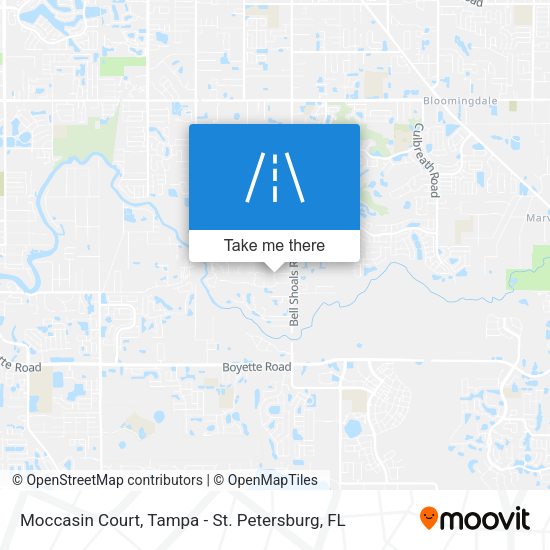 Moccasin Court map