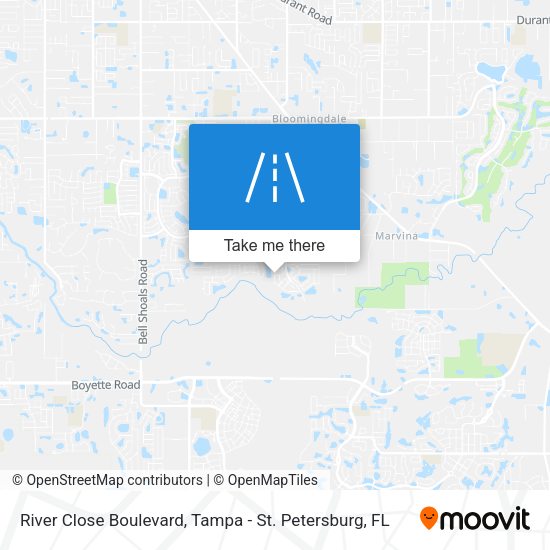 River Close Boulevard map