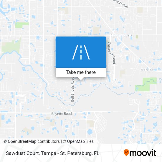 Mapa de Sawdust Court