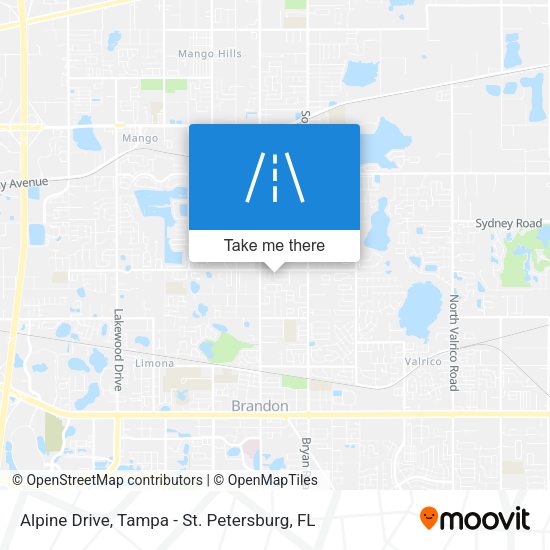 Alpine Drive map