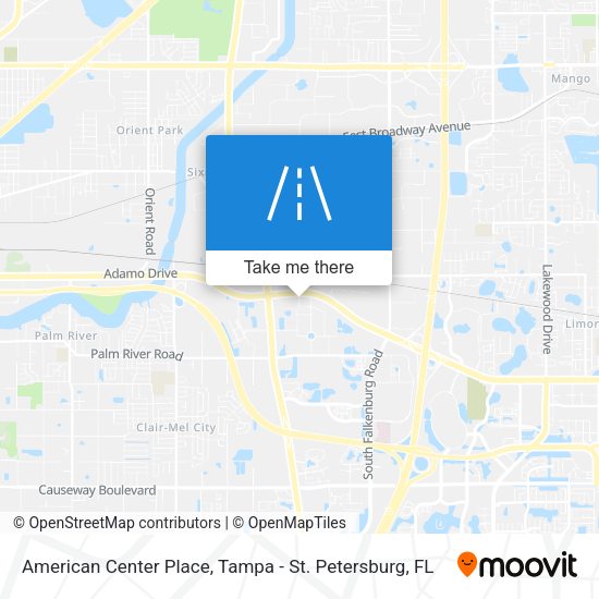 American Center Place map