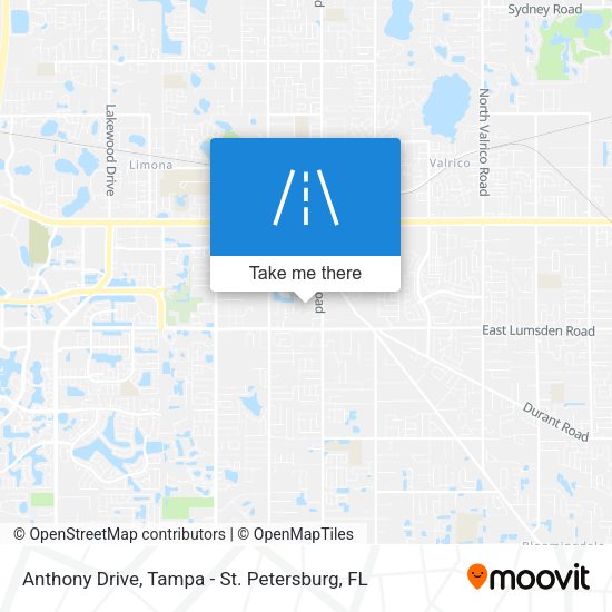 Mapa de Anthony Drive