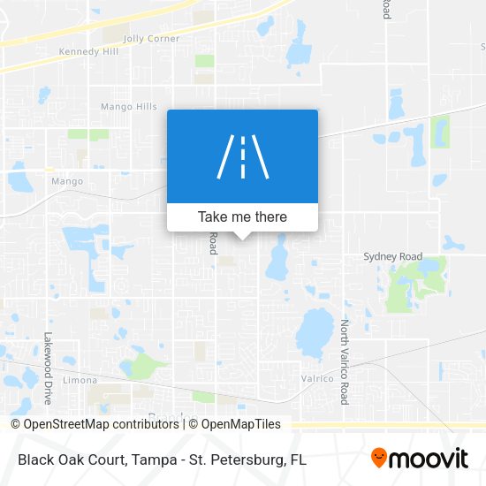 Black Oak Court map