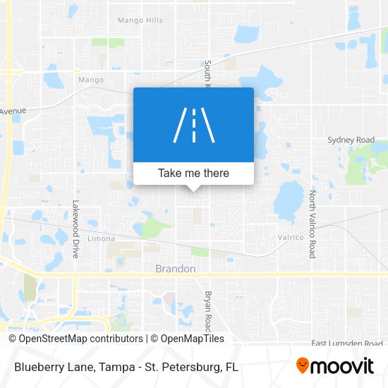 Blueberry Lane map