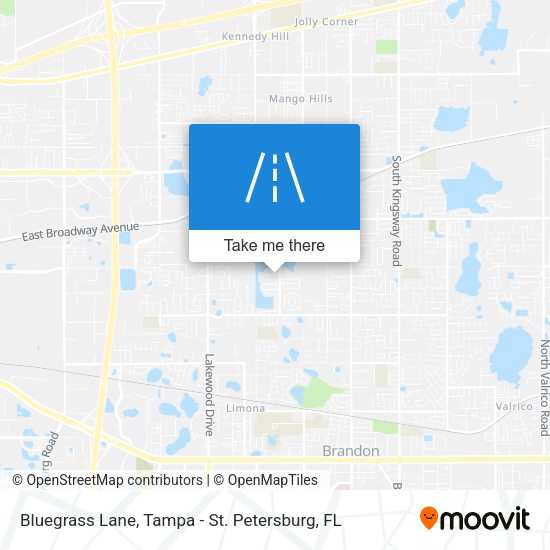 Bluegrass Lane map