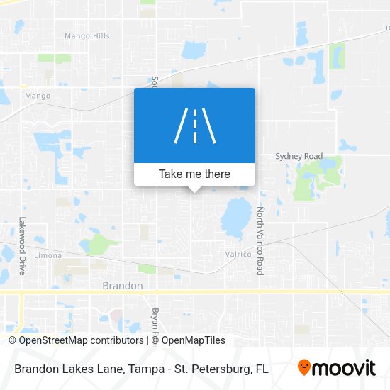 Brandon Lakes Lane map