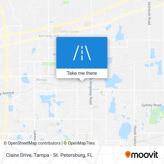 Claire Drive map