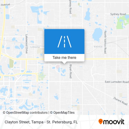 Clayton Street map
