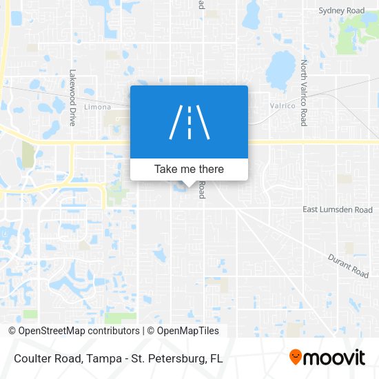 Coulter Road map