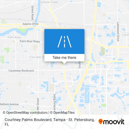 Courtney Palms Boulevard map