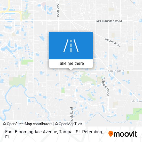 East Bloomingdale Avenue map