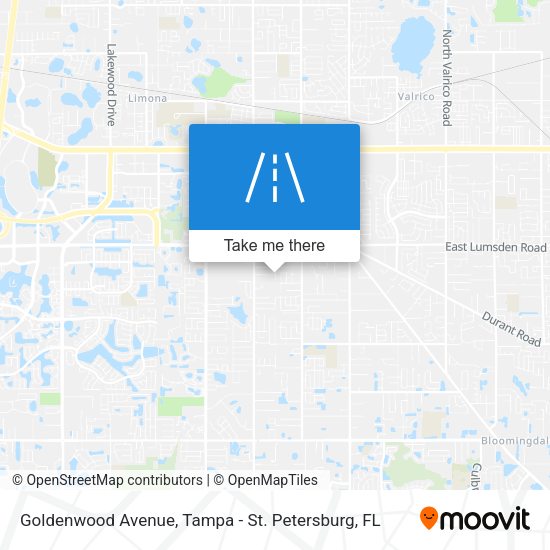 Goldenwood Avenue map
