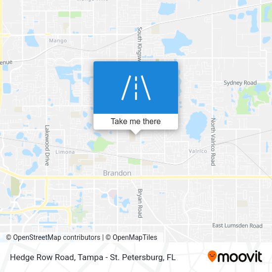 Mapa de Hedge Row Road
