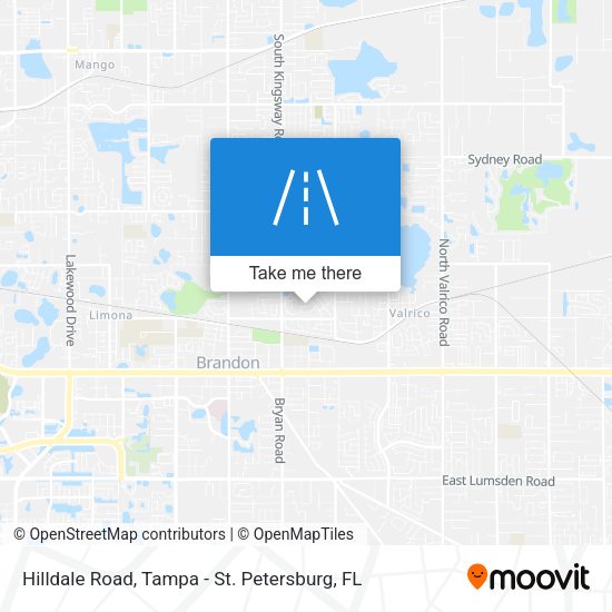Hilldale Road map