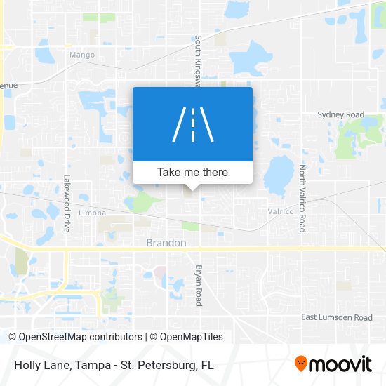 Holly Lane map