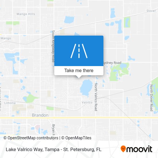 Lake Valrico Way map