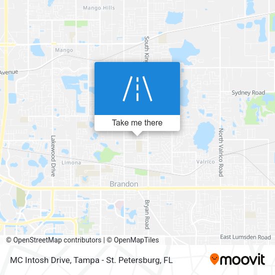 MC Intosh Drive map