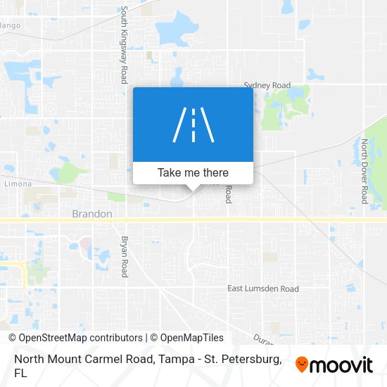 North Mount Carmel Road map